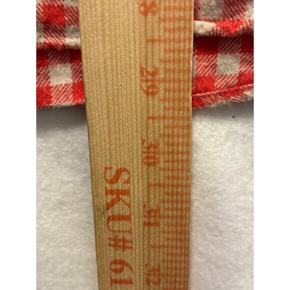 J.Crew Mens Red & White Checkered Flannel Shirt Tailored Fit Size M - Picture 5 of 10